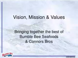 Vision, Mission &amp; Values