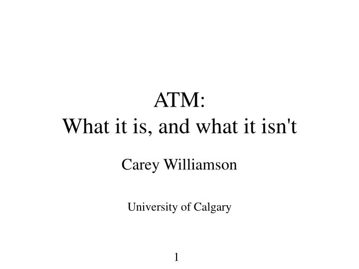 atm what it is and what it isn t