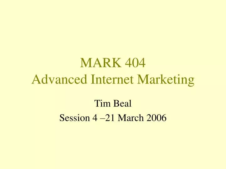 mark 404 advanced internet marketing