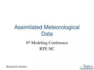 Assimilated Meteorological Data