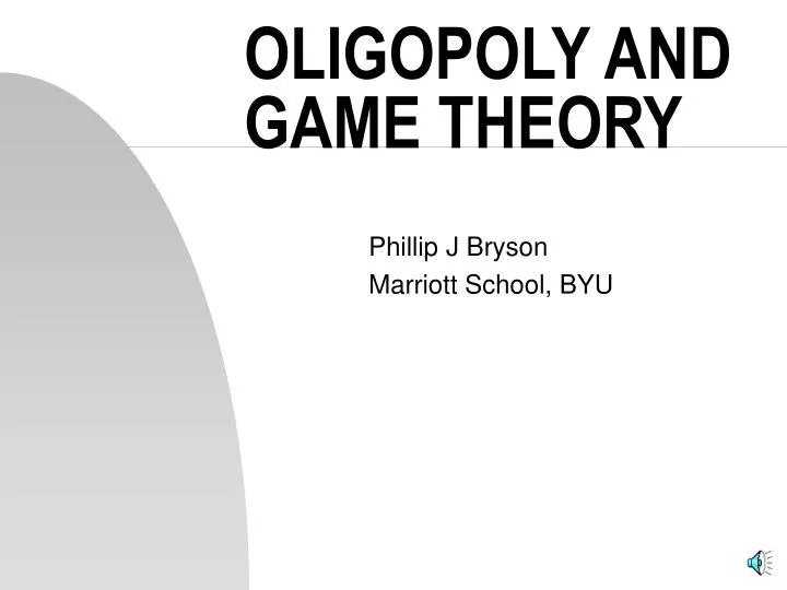 oligopoly and game theory