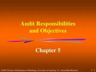 Audit Responsibilities and Objectives