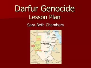 Darfur Genocide Lesson Plan