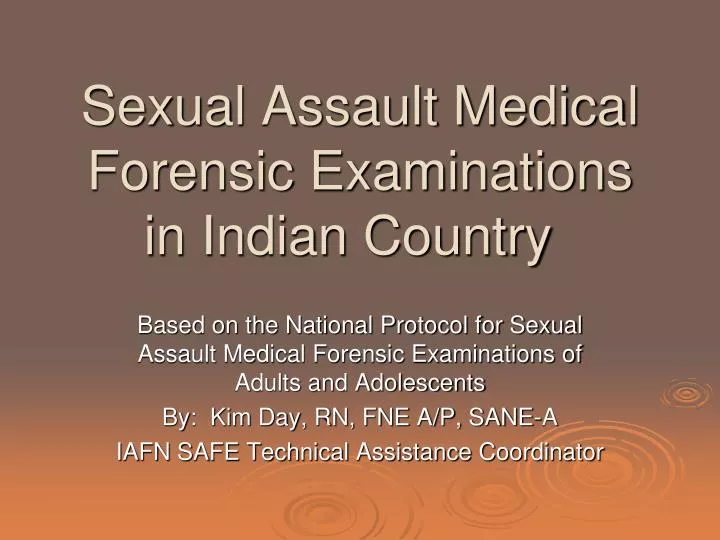 sexual assault medical forensic examinations in indian country