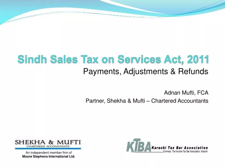 sindh sales tax on services act 2011