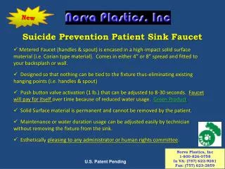 Suicide Prevention Patient Sink Faucet