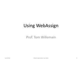 Using WebAssign