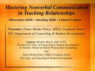 Mastering Nonverbal Communication in Teaching Relationships