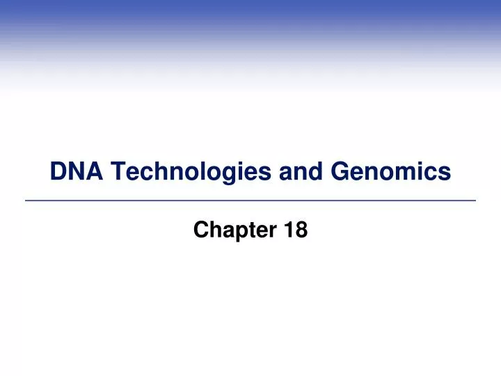 dna technologies and genomics