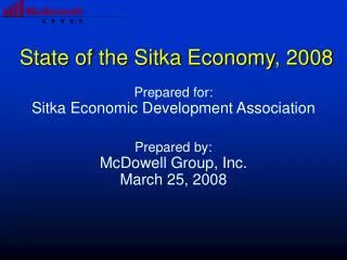 State of the Sitka Economy, 2008