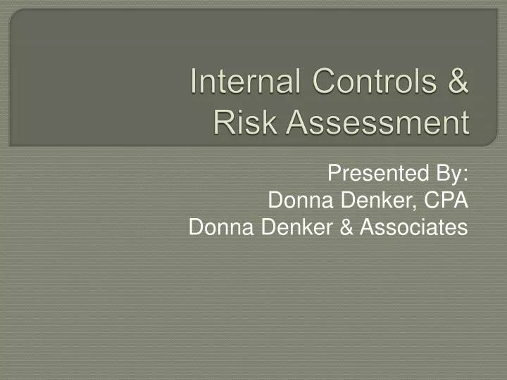 internal controls risk assessment