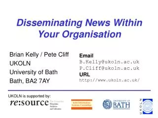 Disseminating News Within Your Organisation