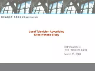 Local Television Advertising Effectiveness Study