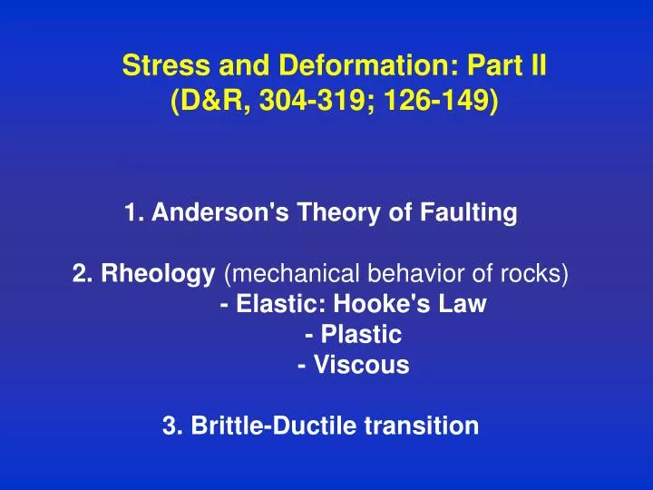 stress and deformation part ii d r 304 319 126 149