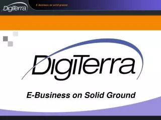 E-Business on Solid Ground