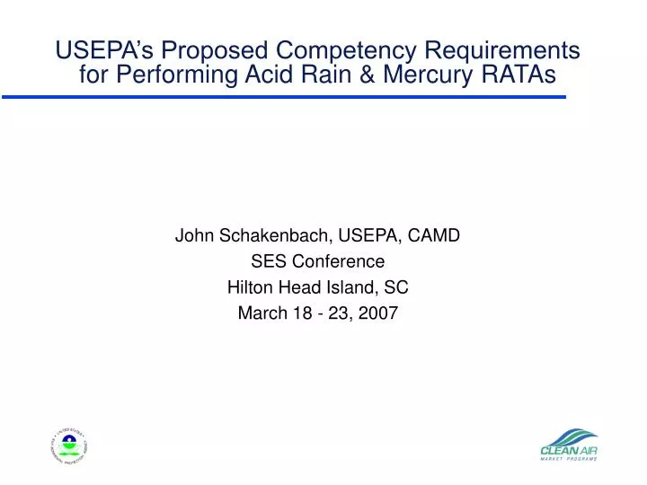 usepa s proposed competency requirements for performing acid rain mercury ratas