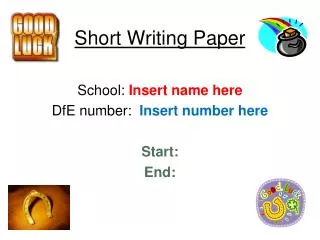 Short Writing Paper
