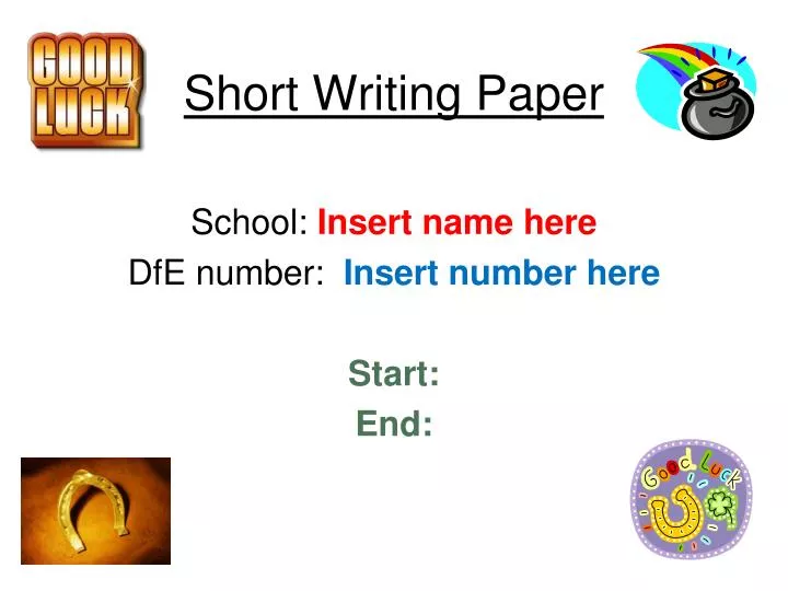 short writing paper