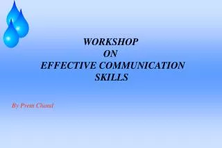 WORKSHOP ON EFFECTIVE COMMUNICATION SKILLS