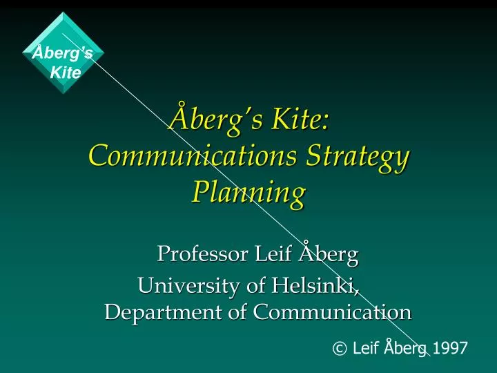 berg s kite communications strategy planning