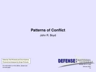 Patterns of Conflict
