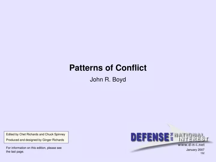 patterns of conflict