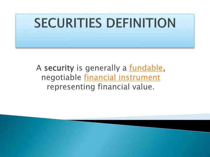 securities definition