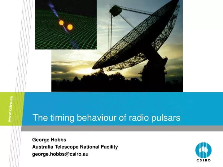 the timing behaviour of radio pulsars