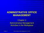 ADMINISTRATIVE OFFICE MANAGEMENT - slide 1