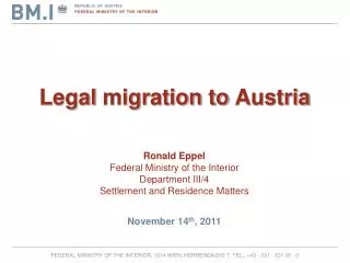 Legal migration to Austria