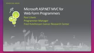 Microsoft ASP.NET MVC for Web Form Programmers