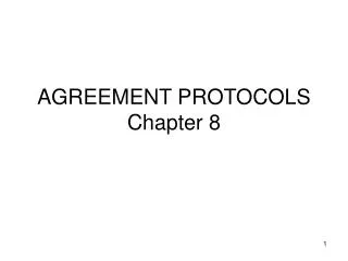 AGREEMENT PROTOCOLS Chapter 8