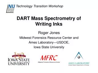 DART Mass Spectrometry of Writing Inks