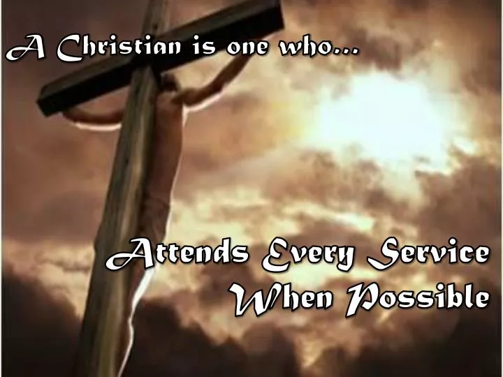 a christian is one who