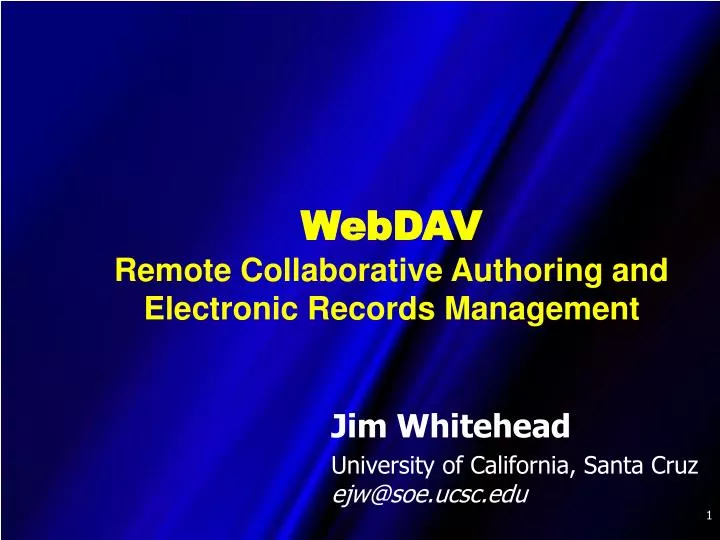 webdav remote collaborative authoring and electronic records management