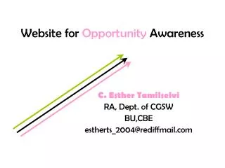 Website for Opportunity Awareness