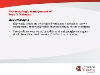 Pharmacologic Management of Type 2 Diabetes