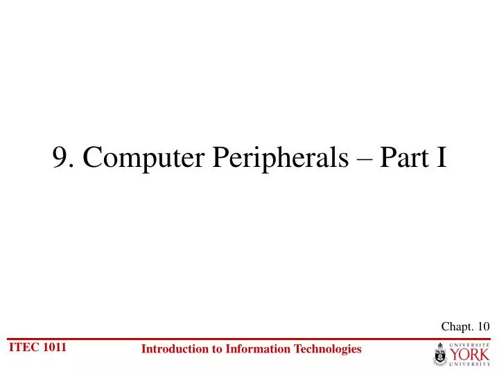9 computer peripherals part i
