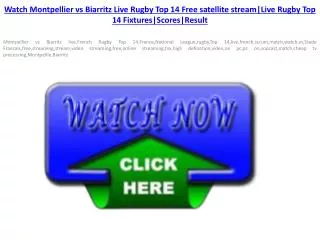 Watch Montpellier vs Biarritz Live Rugby Top 14 Free TV
