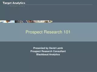 Prospect Research 101