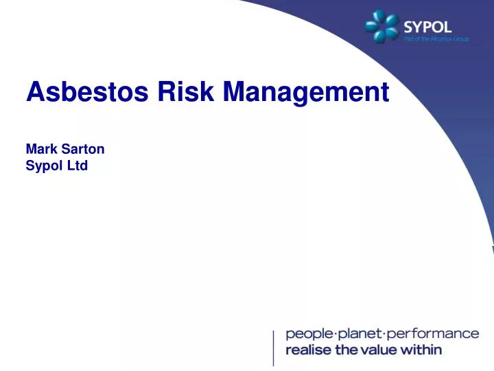 asbestos risk management mark sarton sypol ltd