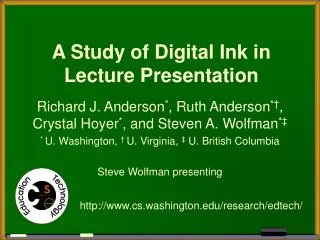A Study of Digital Ink in Lecture Presentation