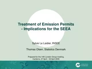 Treatment of Emission Permits - Implications for the SEEA