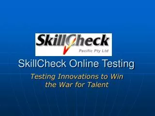 SkillCheck Online Testing