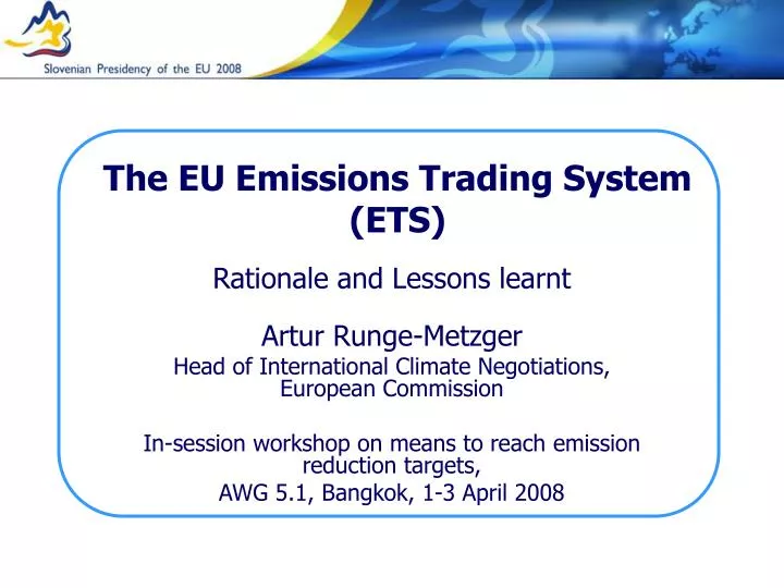 the eu emissions trading system ets