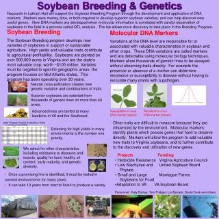 Soybean Breeding &amp; Genetics