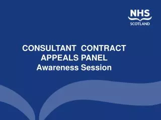 CONSULTANT CONTRACT APPEALS PANEL Awareness Session