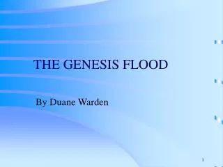 THE GENESIS FLOOD