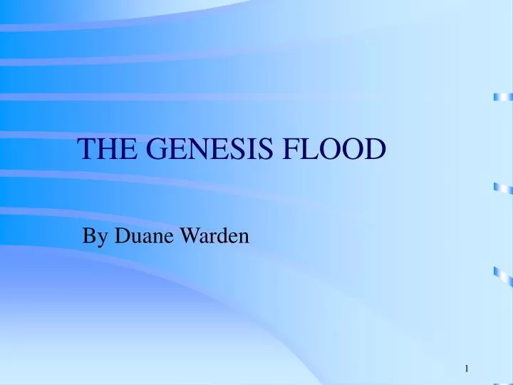 the genesis flood