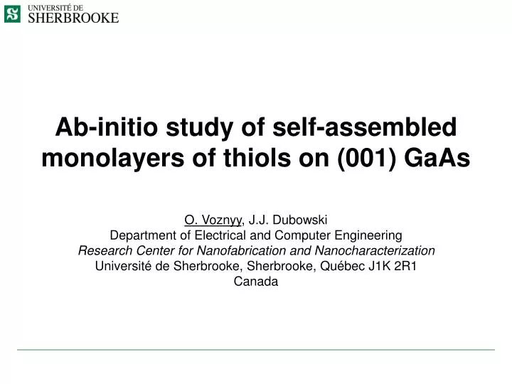 ab initio study of self assembled monolayers of thiols on 001 gaas